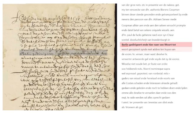 Transcripción documento manuscrito
